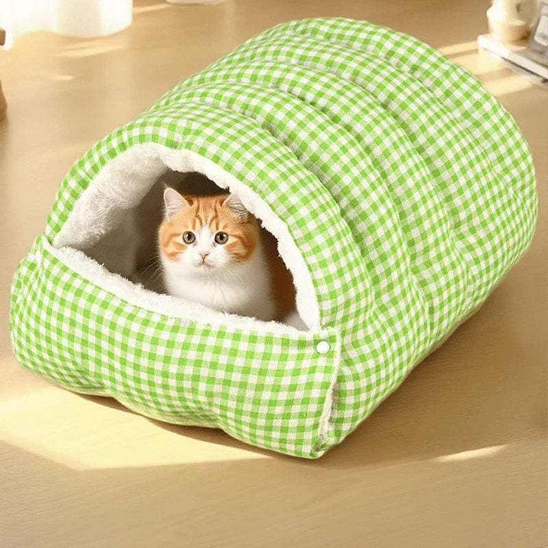 🐶😸Warmth Cozy Comfort  Plush Pet Cave