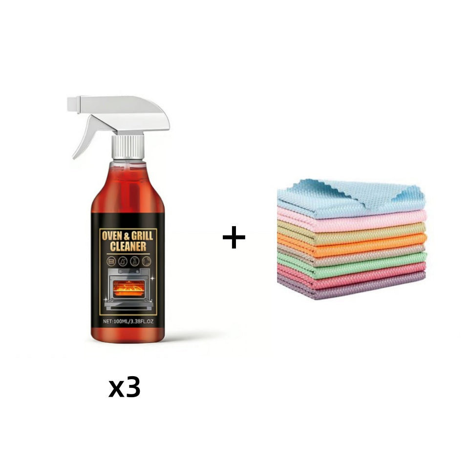 🧼 Powerful Oven & Grill Cleaning Spray: Effortlessly Remove Grease & Food Residues – Without Hard Scrubbing!