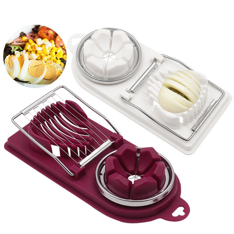 Two-in-One Stainless Steel Egg Cutter Multifunctional