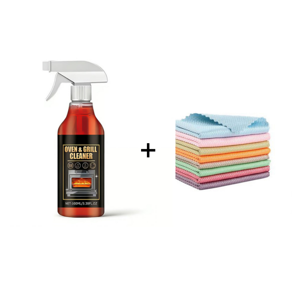 🧼 Powerful Oven & Grill Cleaning Spray: Effortlessly Remove Grease & Food Residues – Without Hard Scrubbing!