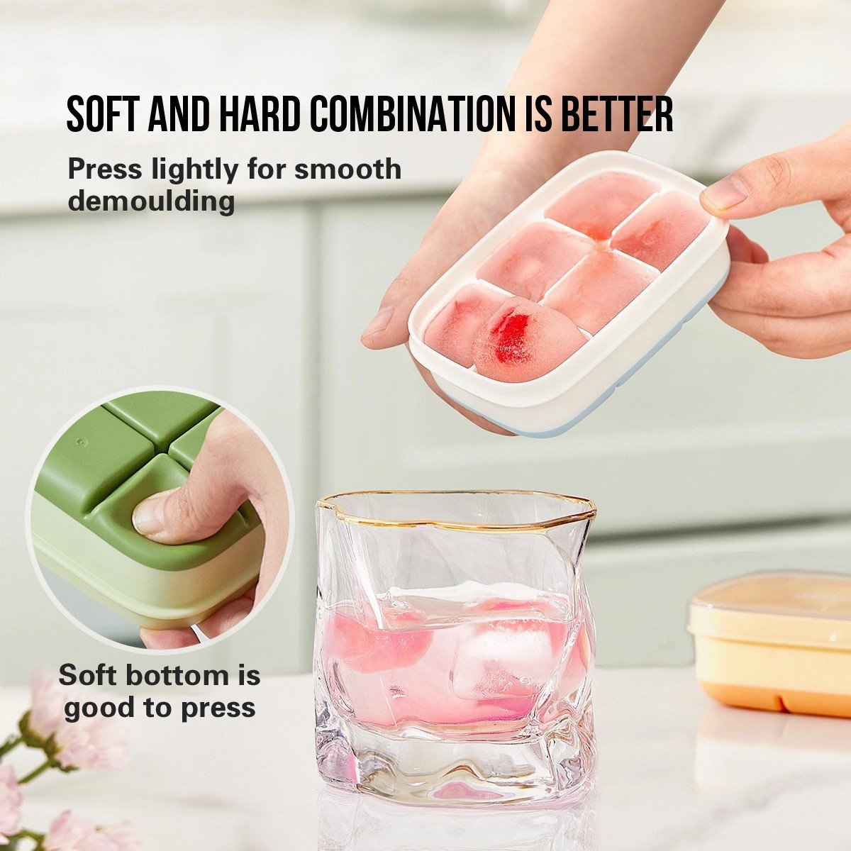 (❤️Mother's Day Sale-50% OFF)  - MINI Press Type Ice Cube Maker (BUY 2 GET 1 FREE)