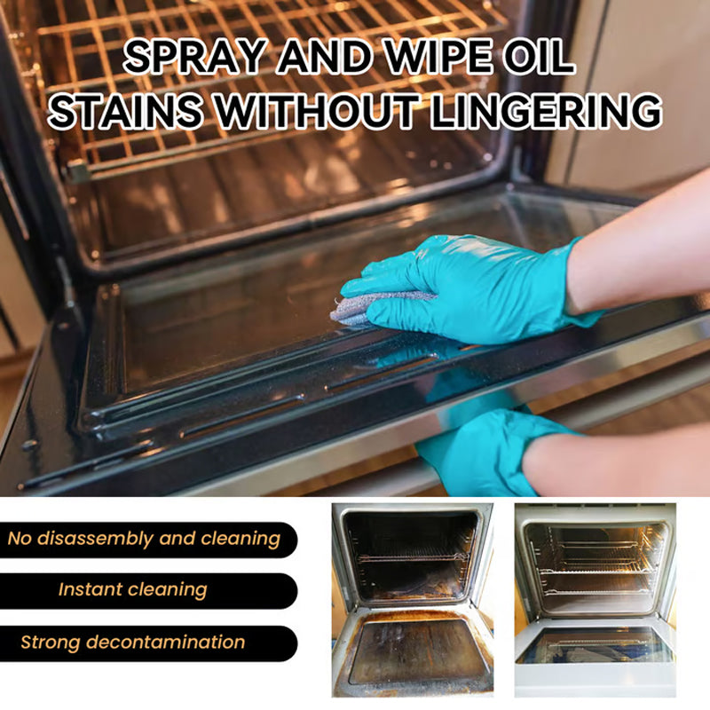 🧼 Powerful Oven & Grill Cleaning Spray: Effortlessly Remove Grease & Food Residues – Without Hard Scrubbing!