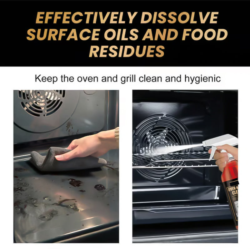 🧼 Powerful Oven & Grill Cleaning Spray: Effortlessly Remove Grease & Food Residues – Without Hard Scrubbing!