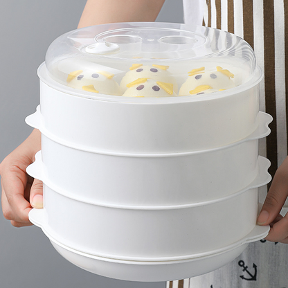 Heat-resistant multi-layer microwave steamer