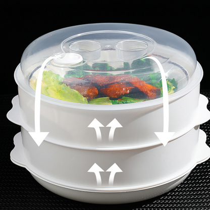 Heat-resistant multi-layer microwave steamer