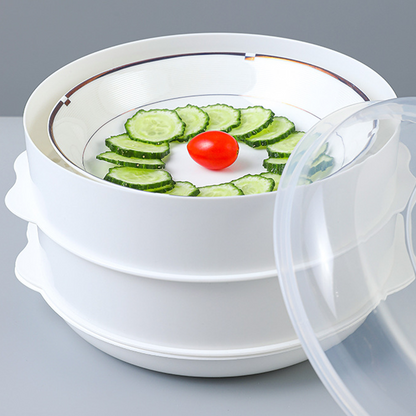 Heat-resistant multi-layer microwave steamer