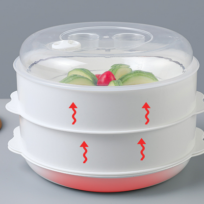 Heat-resistant multi-layer microwave steamer
