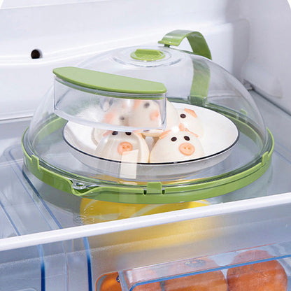 Clear Microwave Splatter Cover with Water Steamer and Handle